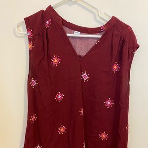 Deep Red Old Navy printed top